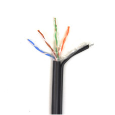 Звита пара GoldMine GM UTP 4*2*0.5-CU PE MP кат.5е (UTP мідь зовнішній з несучим дротом) бухта 305м