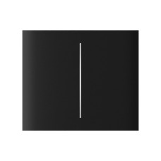 Кнопка Ajax CenterButton (2-gang) vertical black для двоклавішного вимикача