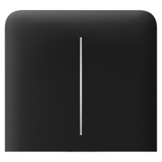 Кнопка Ajax SideButton (2-gang) vertical black для двоклавішного вимикача