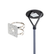 Комплект світильник світлодіодний парковий Lightwell LW-GL-50FT + стовп парковий сірий 4м + кронштей