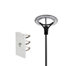 Комплект світильник світлодіодний парковий Lightwell LW-GL-50S + стовп парковий сірий 4м + кронштейн