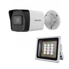 Комплект: IP-відеокамера 2 Мп Hikvision DS-2CD1023G2-IUF (2.8 мм) з вбудованим мікрофоном + ІЧ-проже