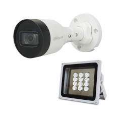 Комплект: IP-відеокамера 4 Мп Dahua DH-IPC-HFW1431S1P-S4 (2.8мм) + ІЧ-прожектор Lightwell LW12-100IR