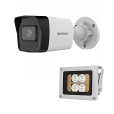 Комплект: IP-відеокамера 2 Мп Hikvision DS-2CD1023G2-IUF (2.8 мм) з вбудованим мікрофоном + ІЧ-проже