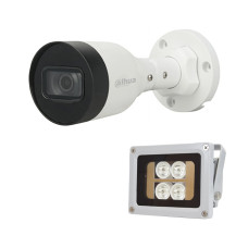 Комплект: IP-відеокамера 4 Мп Dahua DH-IPC-HFW1431S1P-S4 (2.8мм) + ІЧ-прожектор Lightwell LW4-40IR60
