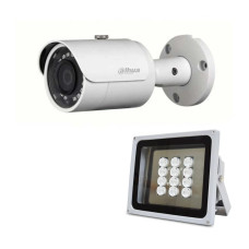 Комплект: IP-відеокамера 4 Мп Dahua DH-IPC-HFW1431SP-S4 (2.8 мм) + ІЧ-прожектор Lightwell LW12-140IR