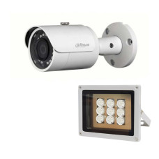 Комплект: IP-відеокамера  4 Мп Dahua DH-IPC-HFW1431SP-S4 (2.8 мм) + ІЧ-прожектор Lightwell LW9-100IR