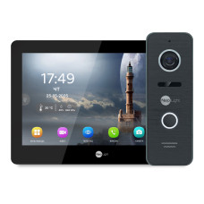 Комплект Neolight MEZZO Hybrid HD KIT B/Black: гібридний відеодомофон 10.1" з Wi-Fi та 2 Мп відеопан