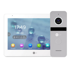 Комплект Neolight MEZZO Hybrid HD KIT Silver: гібридний відеодомофон 10.1" з Wi-Fi та 2 Мп відеопане