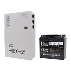 Комплект блок безперебійного живлення Full Energy BBG-1210/8 + акумулятор 12В 18А·год Full Energy FE