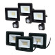 Комплект 3+3 світлодіодних прожектори Lightwell 30W: 3 x LW-FL-B-30 и 3 x LW-FL-B-30-S з датчиком ру