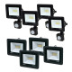 Комплект 4+4 світлодіодних прожектори Lightwell 20W: 4 x LW-FL-B-20 и 4 x LW-FL-B-20-S з датчиком ру