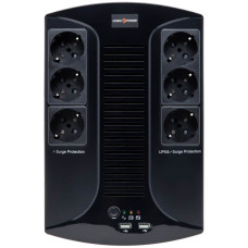 Джерело безперебійного живлення Logicpower LP 850VA-6PS (510W) лінійно-інтерактивне