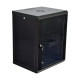 Шафа серверна SteelNet 15U 600 x 500 для мережевого обладнання (скло, чорний)