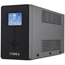Джерело безперебійного живлення Vinga VPC-1200PRM3 1200ВА / 720 Вт з LED-дисплеєм у металевому корпу