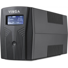 Джерело безперебійного живлення Vinga VPC-600PU 600ВА / 360 Вт з LCD-дисплеєм з USB у пластиковому к