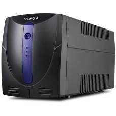 Джерело безперебійного живлення Vinga VPE-800PU 800ВА / 480 Вт з LED-індикацією з USB у пластиковому