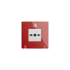 Бездротова програмована кнопка Ajax ManualCallPoint (Red) Jeweller з механізмом скидання для активац