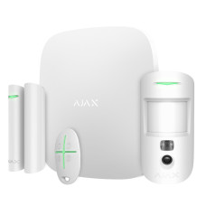 Комплект бездротової сигналізації Ajax StarterKit Cam HDR White — 2G, Ethernet, фотоверифікація трив