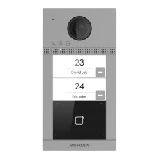 IP-відеопанель 2 Мп на 2 абоненти з Wi-Fi Hikvision DS-KV8213-WME1(C)/Flush для IP-домофонів