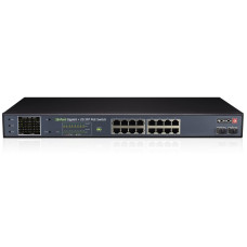 Некерований PoE-комутатор Provision-ISR PoES-16250GCL+2SFP з 16 портами PoE