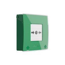 Бездротова програмована кнопка Ajax ManualCallPoint (Green) Jeweller з механізмом скидання
