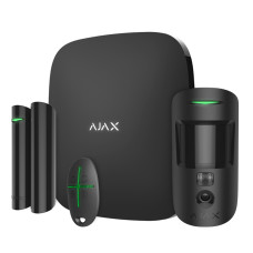 Комплект бездротової сигналізації Ajax StarterKit Cam HDR Black — 2G, Ethernet, фотоверифікація трив