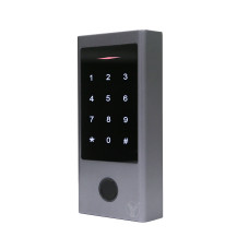 Кодова клавіатура Yli Electronic YK-1068B зі зчитувачем Mifare з сенсорними кнопками