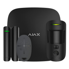 Комплект бездротової сигналізації Ajax StarterKit Cam Plus black з фотоверифікацією тривог і підтрим