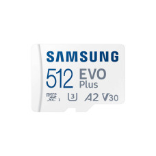 Карта пам'яті Samsung Evo Plus microSDXC 512GB UHS-I U3 V30 A2 + SD адаптер (MB-MC512SA/EU)