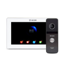 Комплект відеодомофона BCOM BD-770FHD/T White Kit: відеодомофон 7" з детектором руху і підтримкою Tu