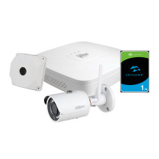 Комплект відеоспостереження WiFi kit 1cam: 1 відеореєстратор, 1 жорсткий диск, 1 Wi-Fi-відеокамера 4