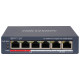 Некерований PoE комутатор Hikvision DS-3E0106P-E/M(B) з 4 портами PoE