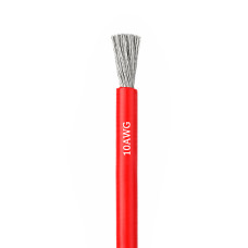 Силіконовий кабель Silicone wire 10AWG red багатожильний гнучкий (1 метр)