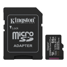 Карта пам'яті microSDXC Kingston 64GB Canvas Select Plus Class 10 UHS-I + SD-адаптер (SDCS3/64GB)