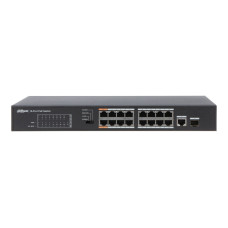 Некерований 16-портовий PoE-комутатор Dahua DH-PFS3117-16ET-135
