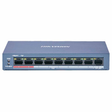 Некерований PoE-комутатор Hikvision DS-3E0109P-E/M(C) з 8 портами PoE