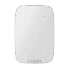 Бездротова сенсорна клавіатура Ajax KeyPad S Plus Jeweller white зі зчитувачем карток Pass і брелокі