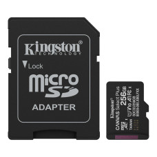 Карта пам'яті microSDXC Kingston 256Gb Canvas Select Plus Gen3 class 10 А1 UHS-I + SD-адаптер (SDCS3