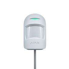 Дротовий датчик руху Ajax Superior MotionProtect Plus Fibra white з мікрохвильовим сенсором для прим