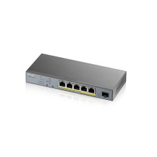 Смарт-керований комутатор для відеоспостереження на 5 портів з PoE ZyXEL GS1350-6HP (GS1350-6HP-EU01