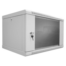 Шафа серверна SteelNet 4U 600 x 450 для мережевого обладнання (скло, сірий)
