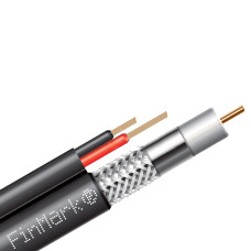 Абонентський коаксіальний кабель FinMark F5967BVcu 2x0.75 POWER зі струмопровідними провідниками (чо