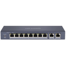 Некерований PoE комутатор Hikvision DS-3E0310P-E/M(B) з 8 портами PoE
