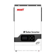 Гібридний інвертор MUST PV18-5248PRO, 5200W, 48V, струм заряду 1-60А, 160-275V, MPPT (80А, 450 Vdc)