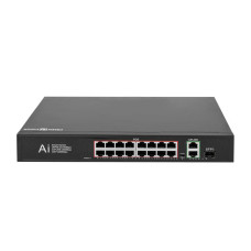 Комутатор мережевий GreenVision POE GV-010-D-16+2 PG+1 SFP