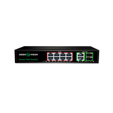 Комутатор мережевий GreenVision POE GV-021-D-8G+2PG+2SFP