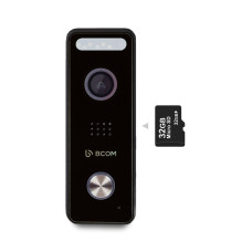 Комплект відеопанель BCOM BT-400FHD/T Black SD з підтримкою Tuya Smart з вбудованою картою пам'яті н