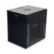 Шафа серверна SteelNet 12U 600 x 600 для мережевого обладнання (скло, чорний)