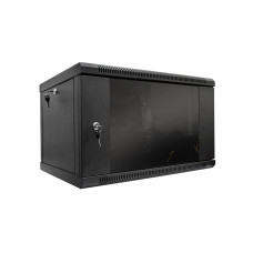 Шафа серверна SteelNet 7U 600 x 400 для мережевого обладнання (скло, чорний)